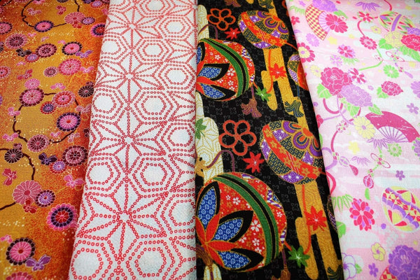 Gift Wrapping with Traditional Japanese kimono pattern fabric