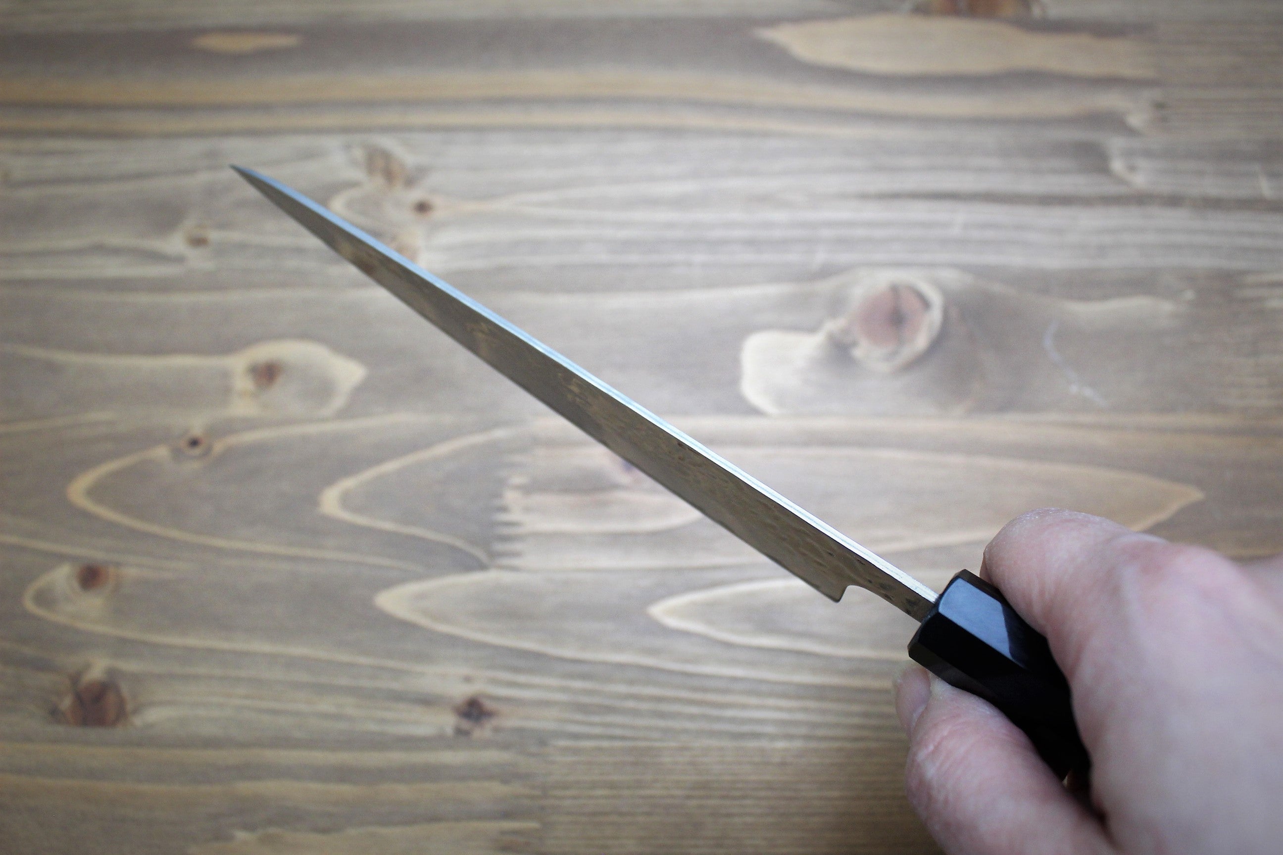 Knife - Kaneshige Hamono 10A Nickel Damascus 67 Layer Petty Knife 150 Mm (5.9")