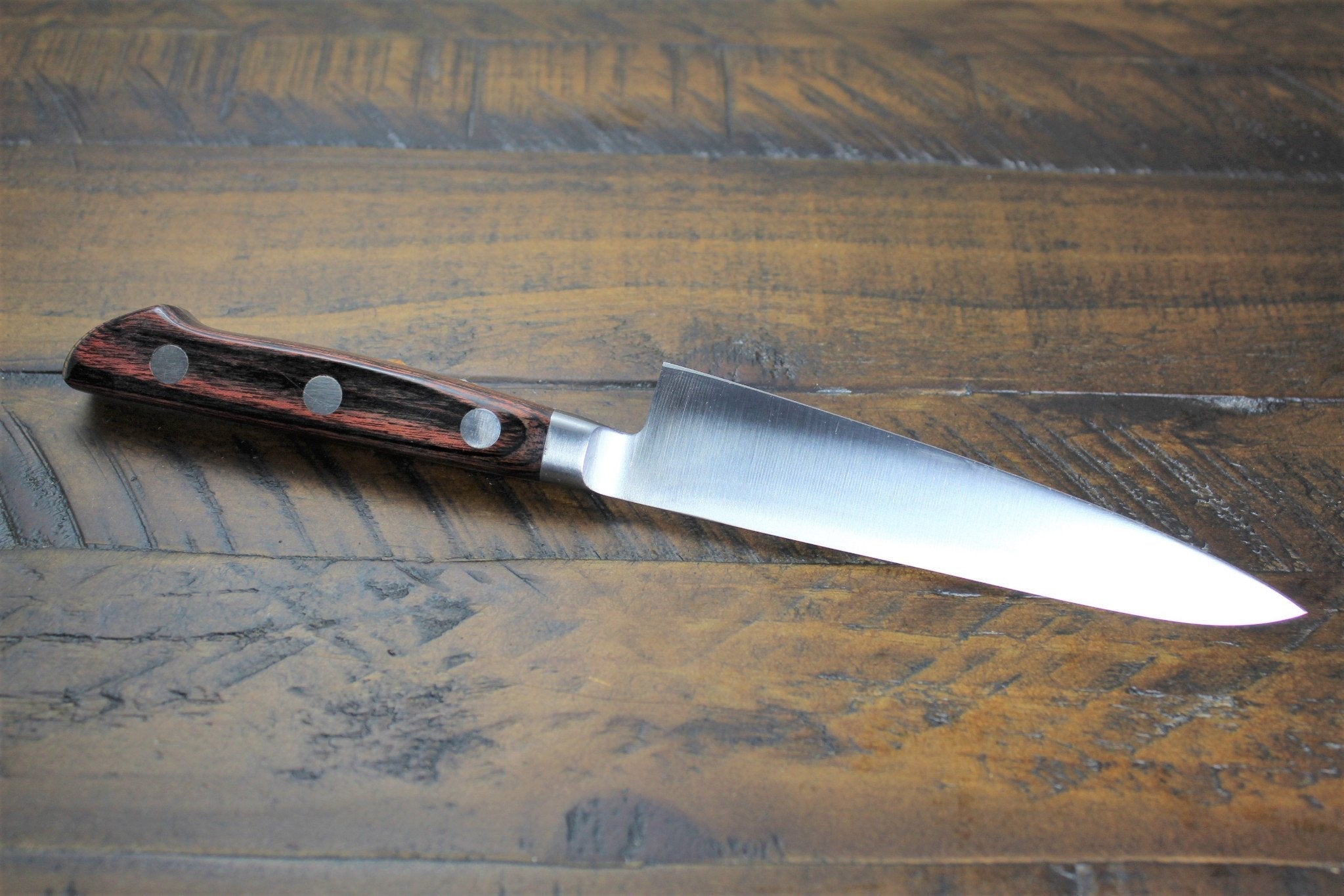 Knife - Saka Takayuki Petty Knife 120mm (4.7") Aoniko Honyaki (BLUE STEEL #2)