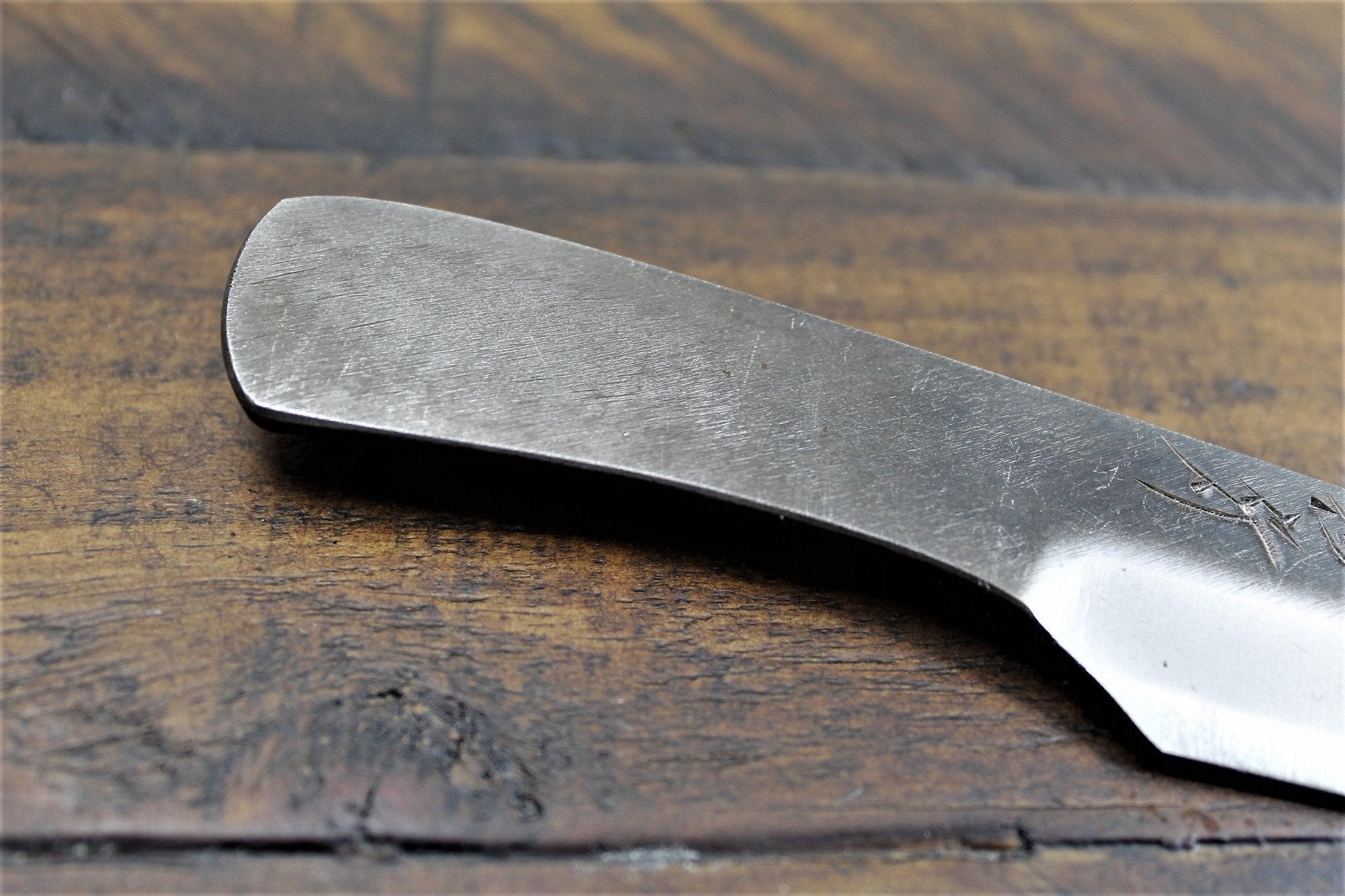 Knife - Sakai Takayuki Outdoor 80mm Knife Aoniko Blue Steel #2 With Leather Saya - Kotengu