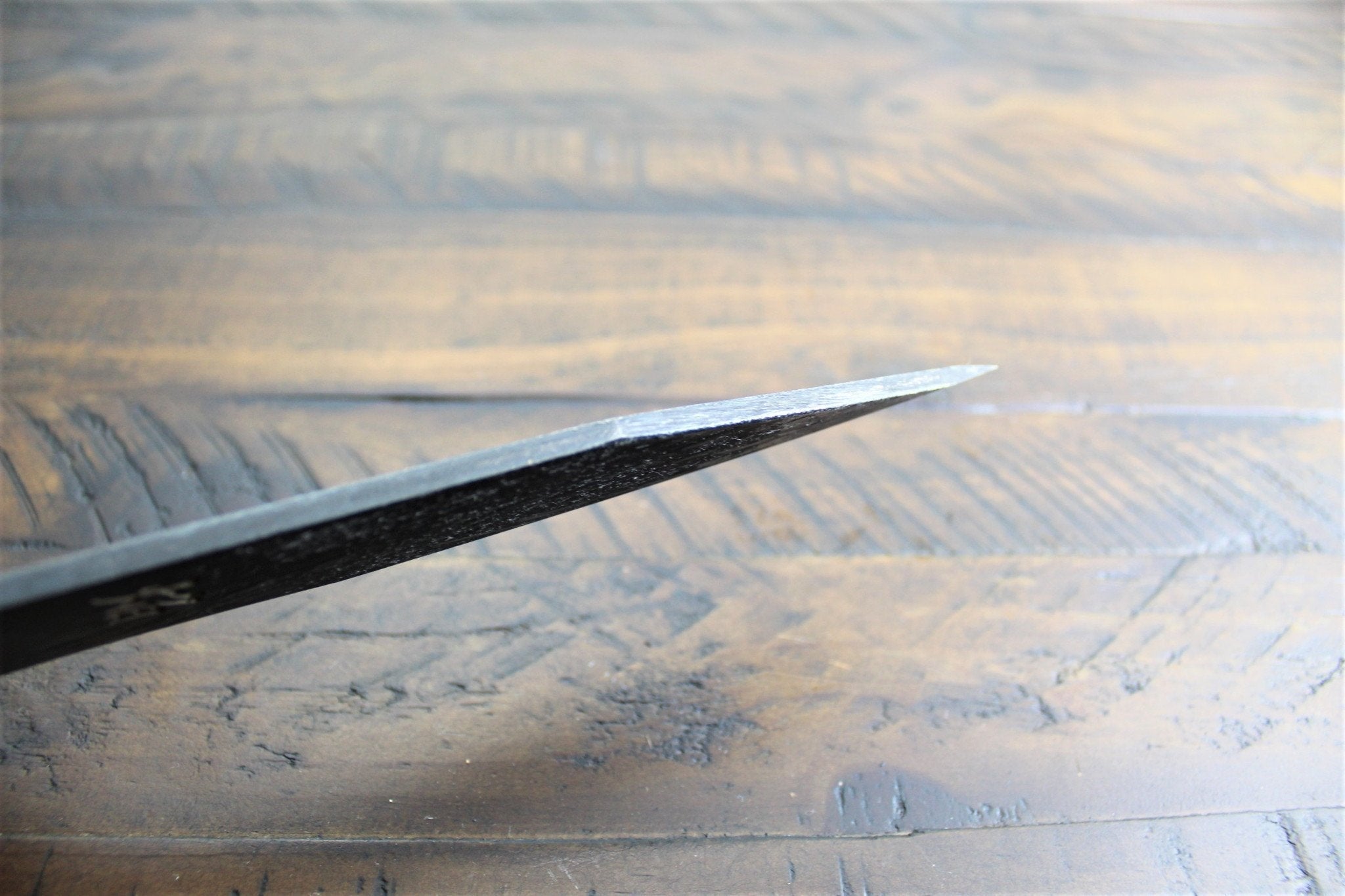 Knife - Sakai Takayuki Outdoor Knife 120 Mm (4.7") Aoniko Blue Steel #2 With Saya & Leather Strap - Kawasemi