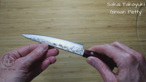 Sakai Takayuki Ginsan Nashiji Petty Knife 135mm (5.3")